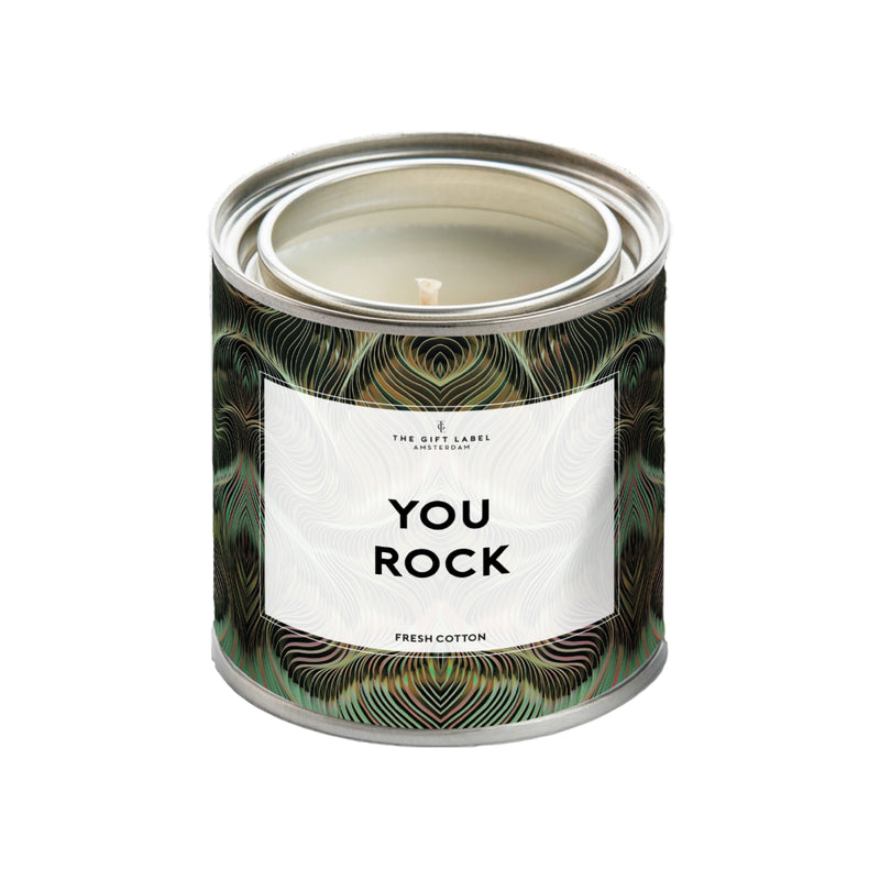 'You Rock' Candle Tin | Fresh Cotton | 310g