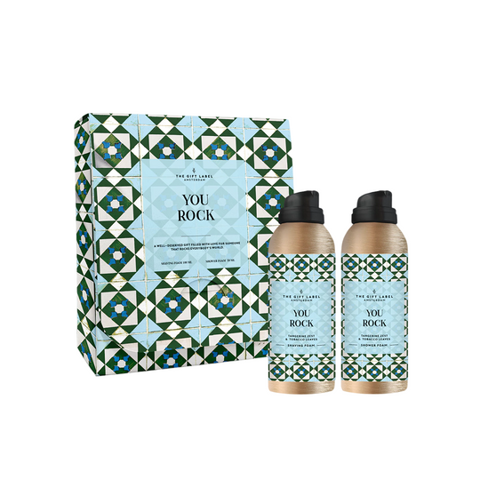 'You Rock' Travel Gift Set | Tangerine Zest & Tobacco Leaves | Shaving Foam & Shower Foam