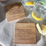 Friendship Engraved Oak Coasters | Set of 2