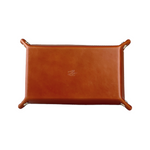 Golf Engraved Leather Trinket Tray | Brown