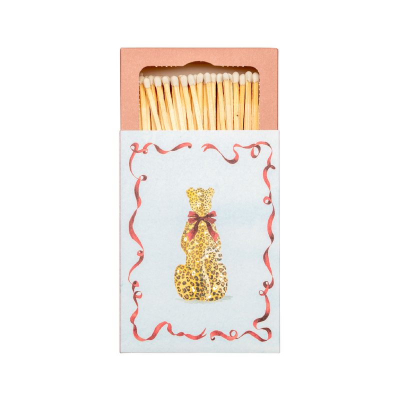 Luxury Bowed Leopard Matchbox | Long