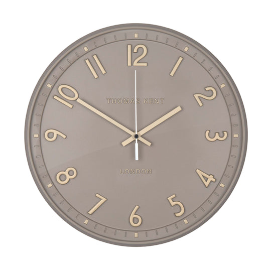 Tresco Wall Clock | Taupe | 14''