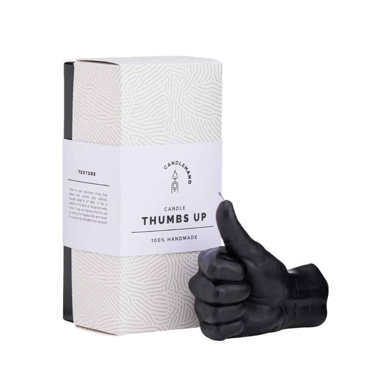 'Thumbs Up' Candle | Black
