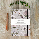 Blanc Floral A5 Lined Notebook | Stone