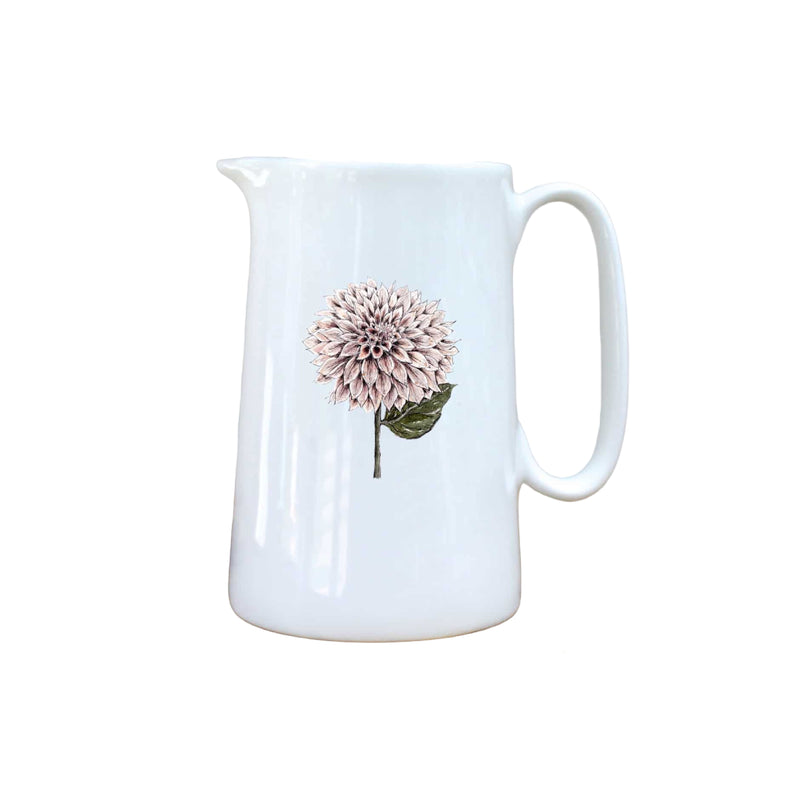 Dahlia Pint Jug | White