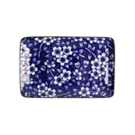 Dami Sakura Floral Sushi Plate | Blue & White | 20cm