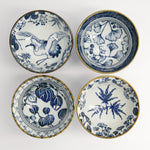 Flora Japonica Rice Bowl Set | Blue & White | 4 Piece