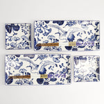 Flora Japonica Sushi Plate & Chopstick Set | Blue & White | 6 Piece