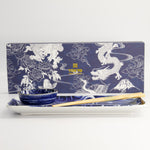 Japonism Carp Sushi Set | Blue & White | 3 Piece