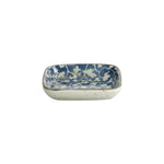 Karakusa Floral Square Soy Sauce Dish | Blue & White | 9cm