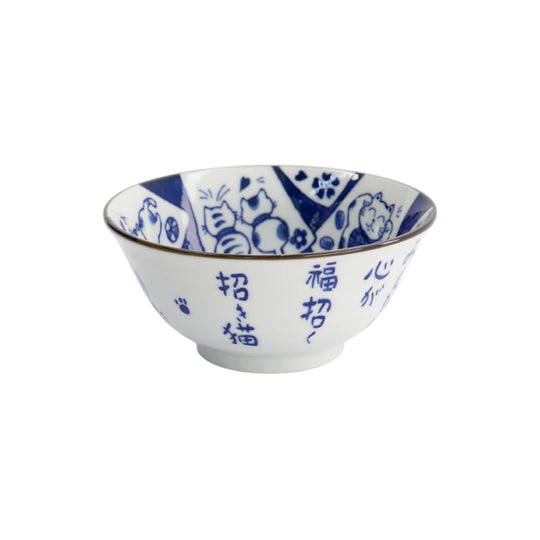 Kawaii Cats Tayo Bowl | Blue & White | 15cm