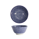 Nippon Dots Rice Bowl | Blue & White | 12cm