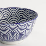 Nippon Waves Rice Bowl | Blue & White | 12cm