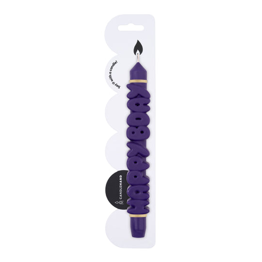 'Happy Bday' Taper Candle | Indigo