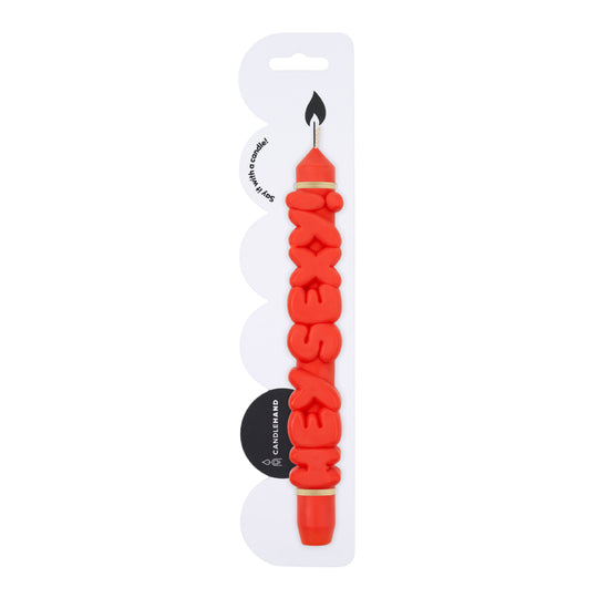 'Hey Sexy!' Taper Candle | Orange
