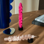 Anger Management Taper Candles | Pink/Cream | Set of 2