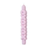'XOXOXO' Taper Candle | Lilac