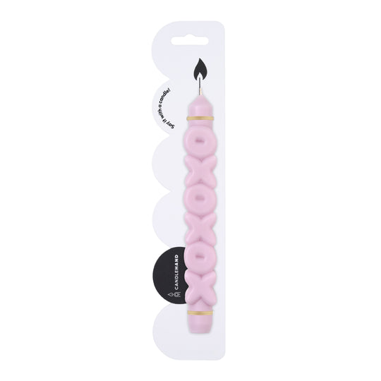 'XOXOXO' Taper Candle | Lilac
