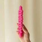 'XOXOXO' Taper Candle | Pink