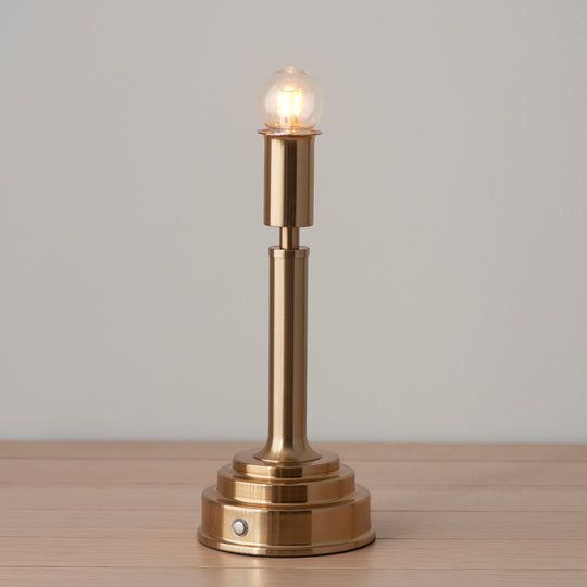 Upton Cordless Table Lamp Base | Brushed Aged Brass