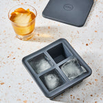 Extra Large Silicone Ice Cube Tray | Charcoal | 4 Cube