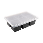 Silicone Cup Cube Freezer Tray | Charcoal | 6 Cube