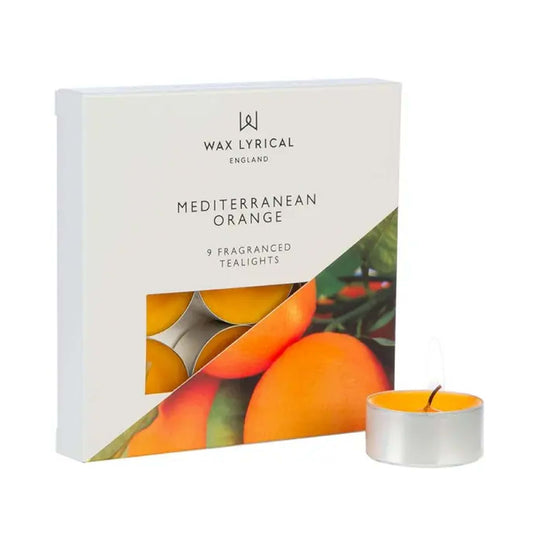 Mediterranean Orange Tealights | Set of 9