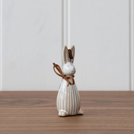 Hanging Ceramic Bunny with Bow