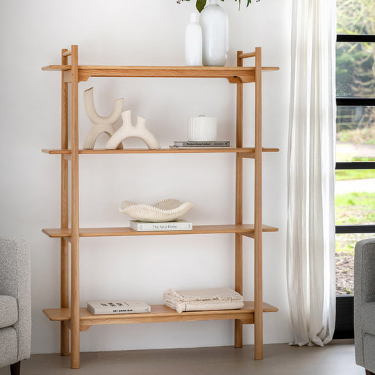 Wycombe Nordic Open Display Shelving Unit | Natural