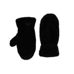 Women's Constellation Faux Fur Mittens | Black