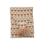 Women's Constellation Faux Fur Pom Pom Scarf | Taupe Hearts