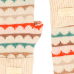 Women's Constellation Fingerless Gloves | Cream Waves