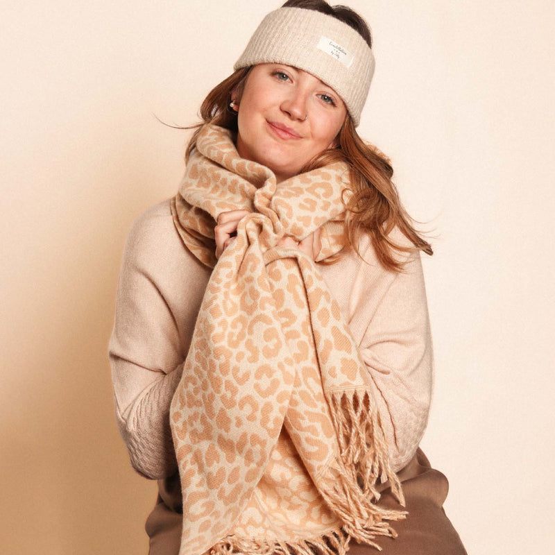 Women's Constellation Knitted Winter Headband | Cream