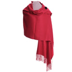 Women's Tasseled Pashmina Scarf | Crimson
