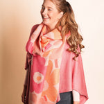 Women's Winter Floral Print Scarf | Pastel