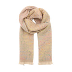 Women's Winter Tweed Scarf with Speckled Detail | Cream