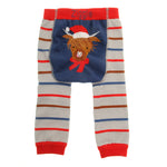 Baby's Christmas Highland Cow Leggings & Socks Set | 0-6 Months