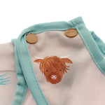 Baby's Highland Cow Coverall Feeding Bib