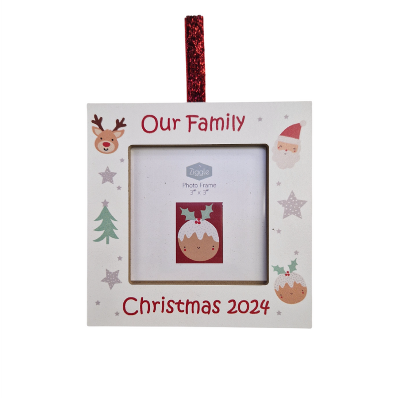 Baby's 'Our Family Christmas 2024' Photo Frame