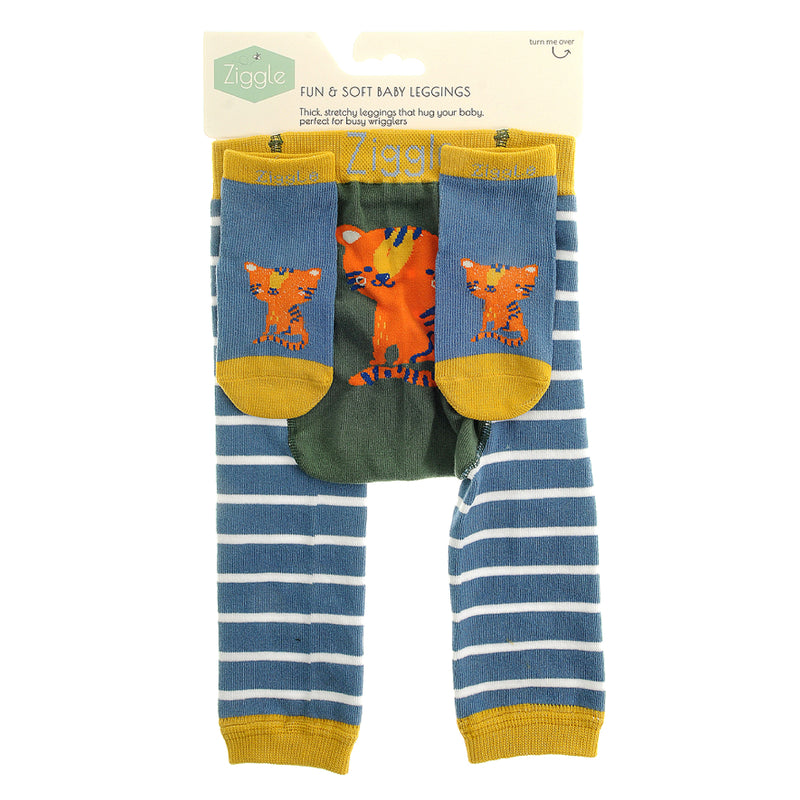 Savanna Tiger Baby Leggings & Socks Set | 0-6 Months