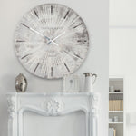 Silver Starburst Wall Clock | 36"