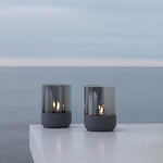 Calma Hurricane Lamp | Steel Gray