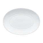 Pearl White Oval Platter | 33cm