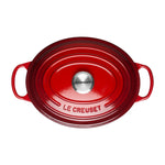 Oval Cast Iron Casserole Dish | Cerise | 27cm