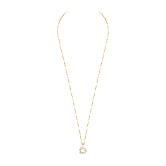 Lurie Round Pendant Necklace | Gold