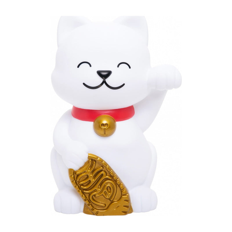 Colour Changing Night Light | White & Gold Lucky Cat | Medium