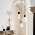 Table Lamp | Lolly | Black Metal & White Opal