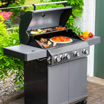 Classic 4 Burner Hybrid Barbecue with Side Burner | Matt Grey