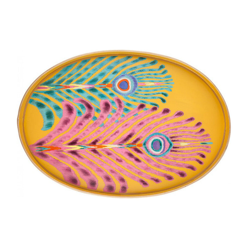 Oval Iron Tray | Matthew Williamson | Peacock