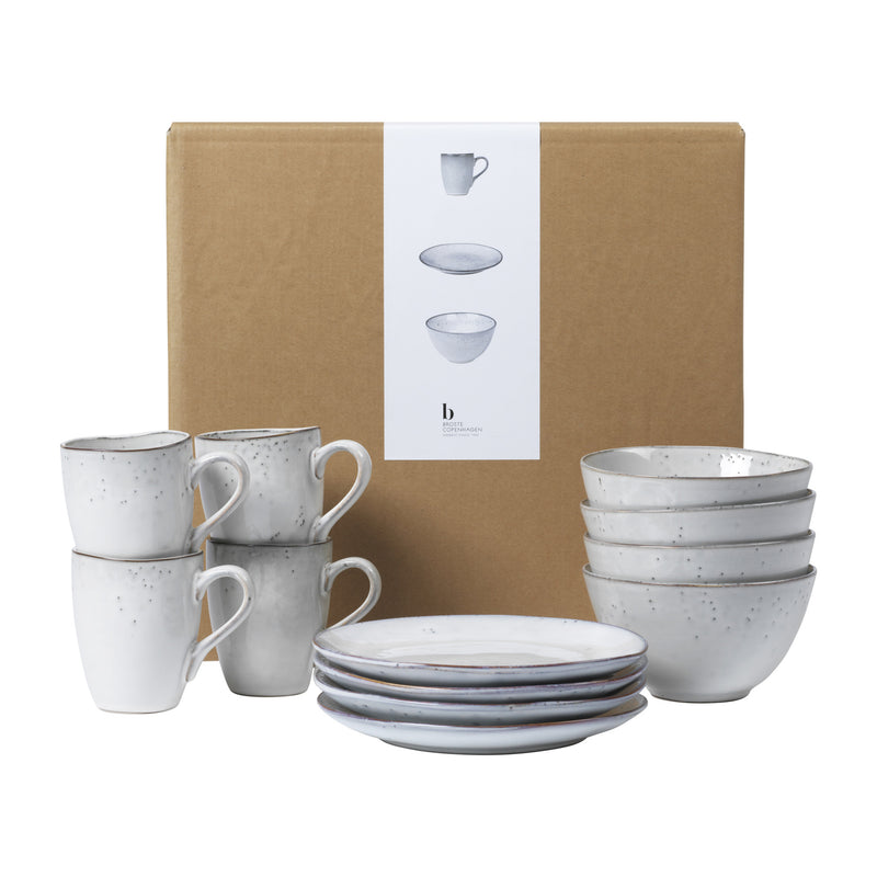 Nordic Sand Stoneware Breakfast Set | 12 Piece